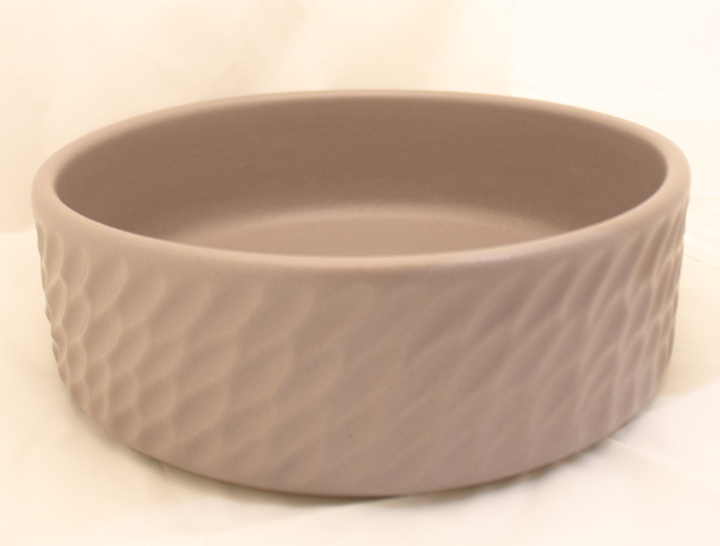 Feathered Flat Grey Bowl (Large)