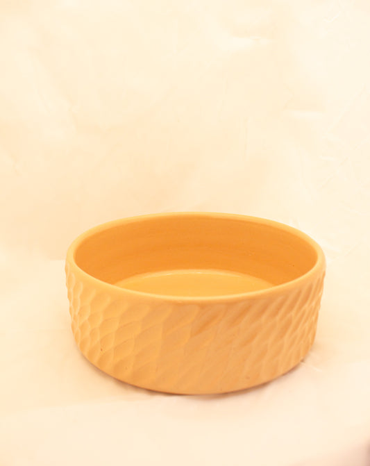 Feathered Flat Peach Bowl (Small)