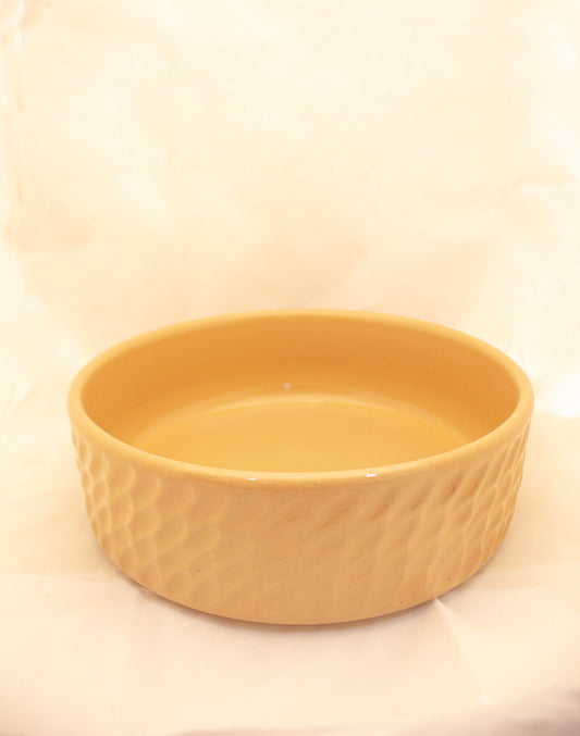 Feathered Flat Peach Bowl (Large)