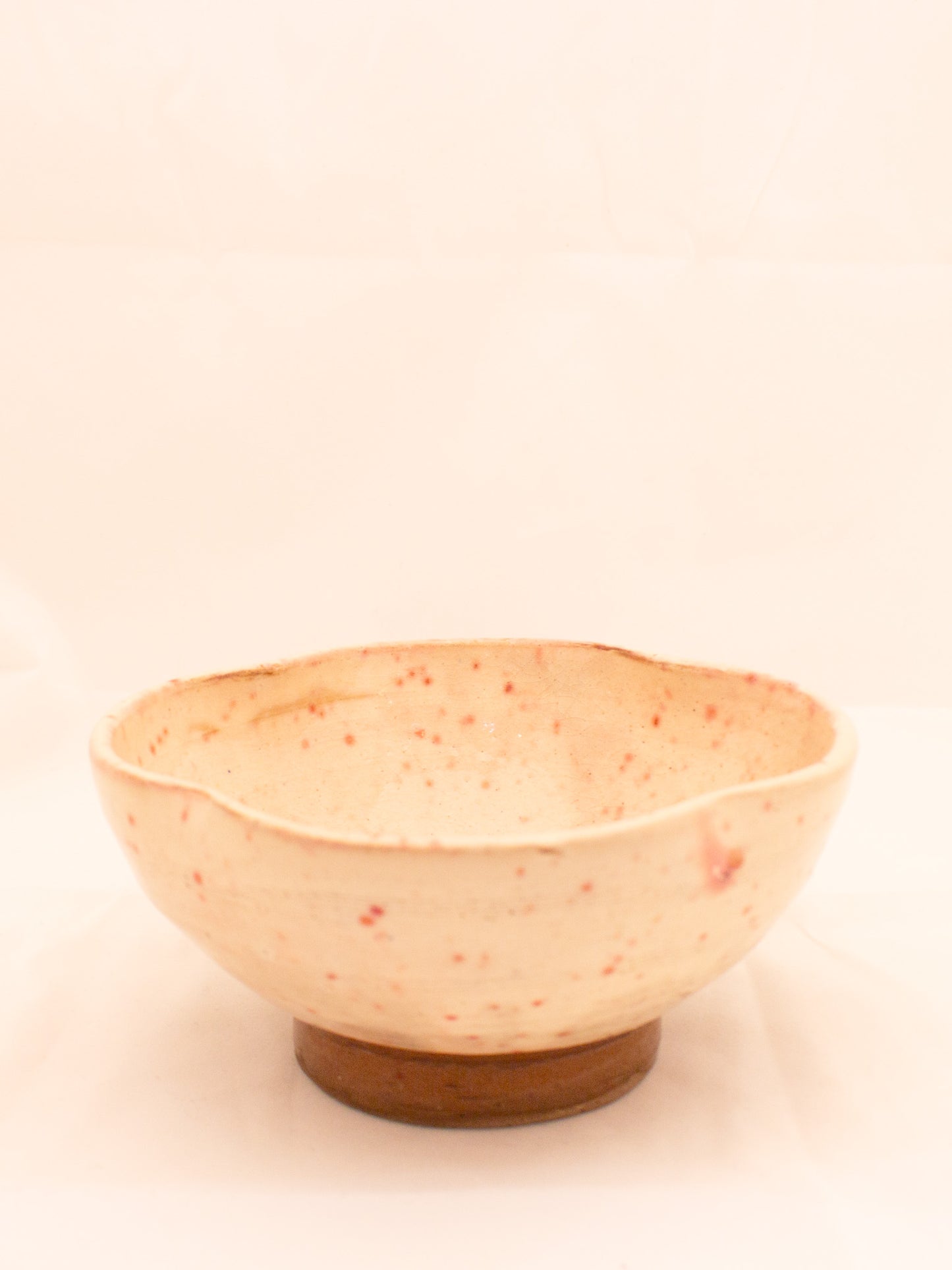 Red-Beige Dotted Bowl