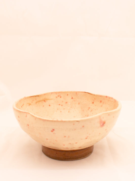 Red-Beige Dotted Bowl