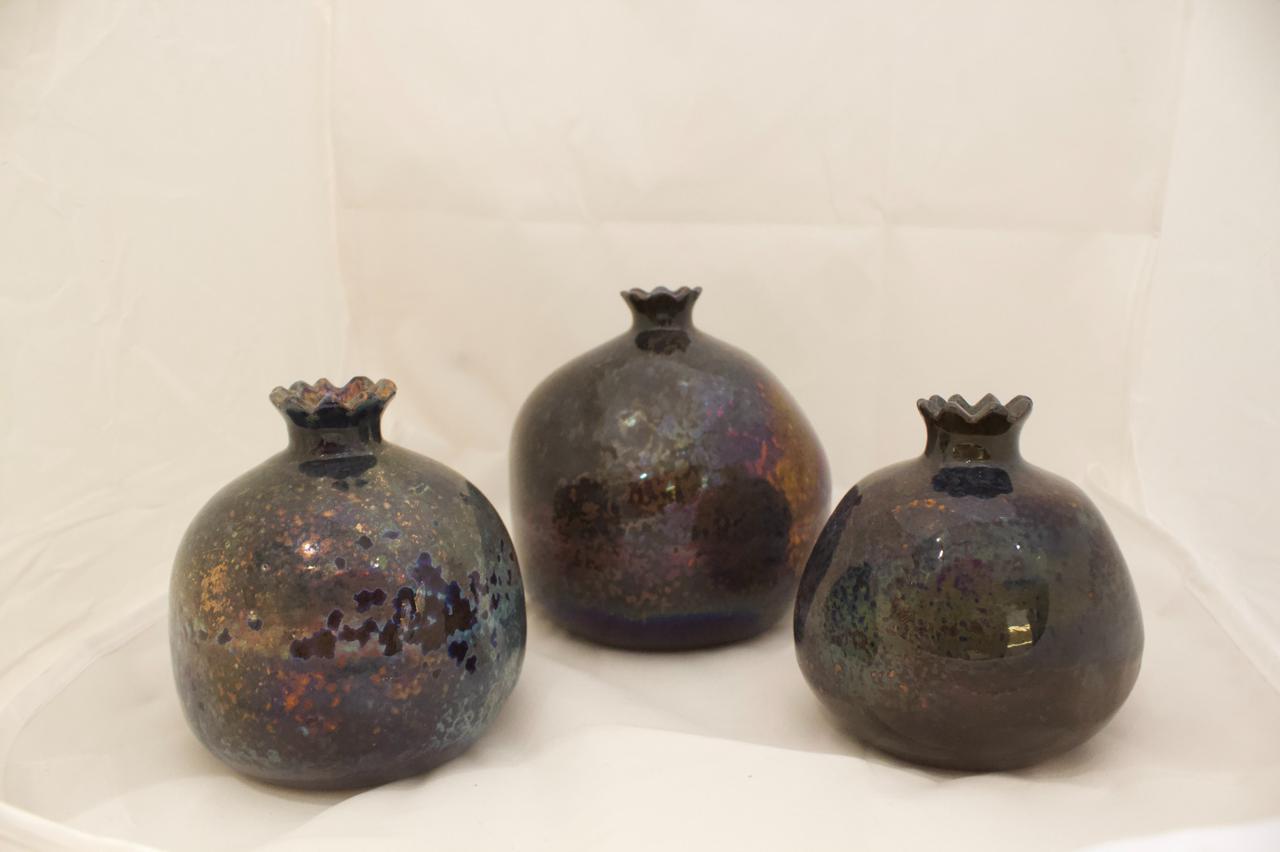 Black Pottery Pomegranate