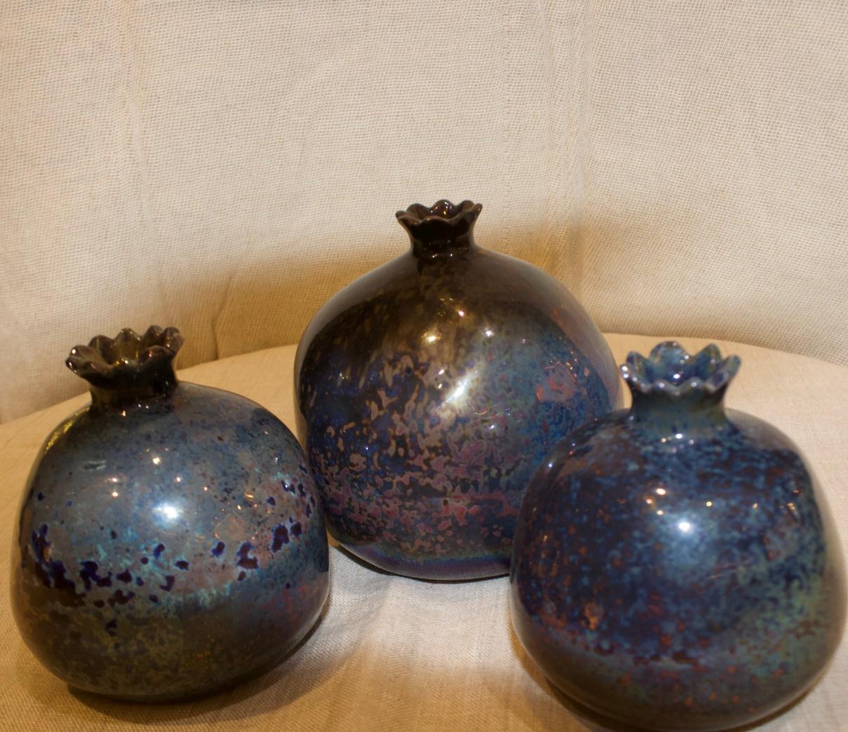 Black Pottery Pomegranate