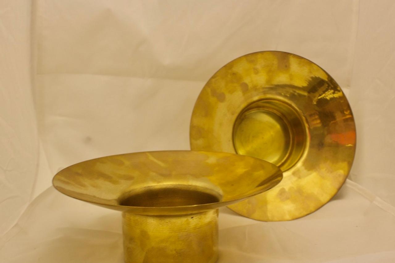 Golden Copper Candle Holder