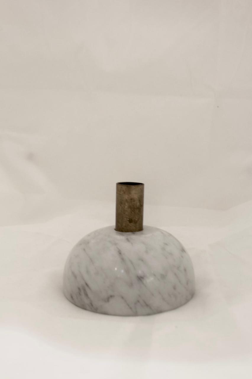 Candle Holder White Marble